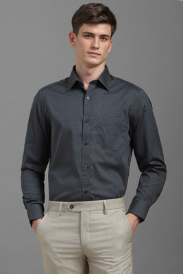 LOUIS PHILIPPE Men Solid Formal Grey Shirt
