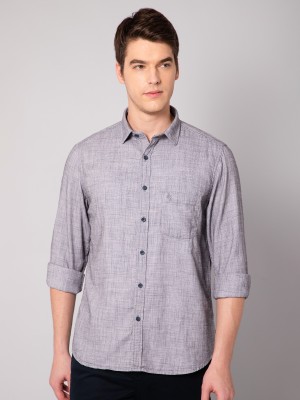 CANTABIL Men Checkered Casual Grey Shirt