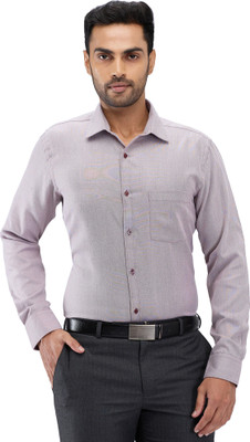 PARK AVENUE Men Self Design Formal Maroon Shirt