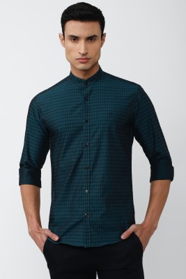 VAN HEUSEN Men Checkered Casual Blue Shirt