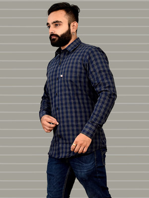 V K Creation Men Checkered Casual Multicolor Shirt
