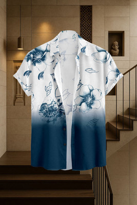 Restyle Men Printed Casual Black Shirt