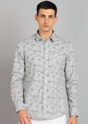 KILLER Men Printed Casual Cream Shirt