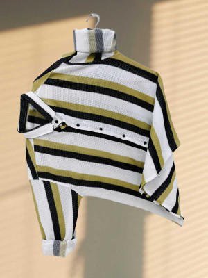 Terasoft Fashion Men Self Design Formal Yellow Shirt