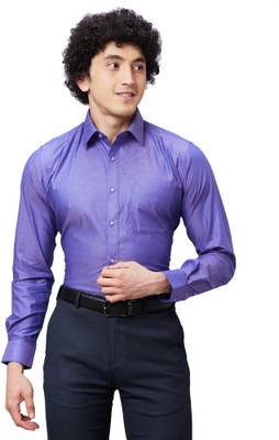 Raymond Men Self Design Formal Purple Shirt