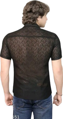 Arthz Fashion Trend Men Self Design Casual White Shirt