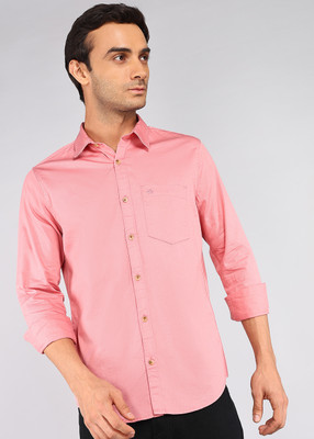 WROGN Men Solid Casual Pink Shirt