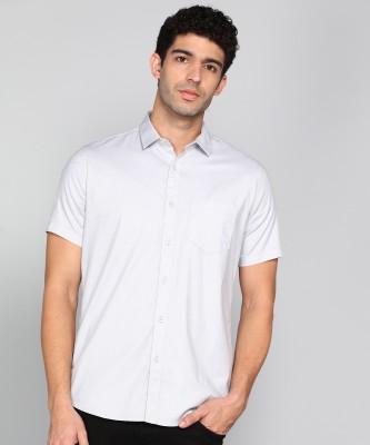 Kenneth Cole Men Solid Casual Grey Shirt