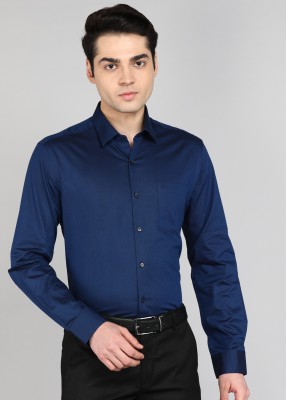 ARROW Men Self Design Formal Blue Shirt