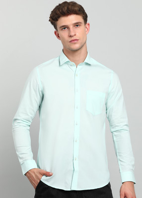 INTEGRITI Men Solid Casual Light Green Shirt
