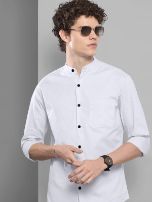 Paul Jordan Men Washed Casual White Shirt