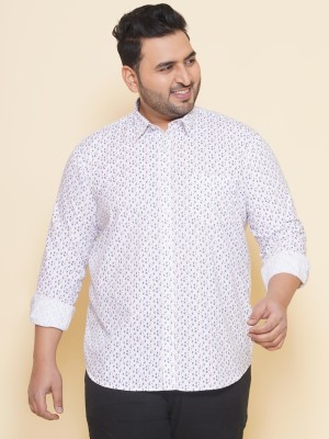 JOHN PRIDE Men Printed Casual White Shirt