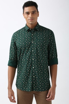 PETER ENGLAND Men Printed Casual Green Shirt