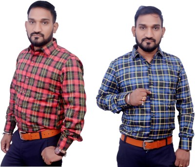 Aarav Boss Men Printed Casual Multicolor Shirt(Pack of 2)