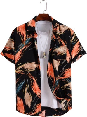 SHFASHION Men Printed Casual Multicolor Shirt