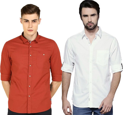 Modernity Men Self Design Casual Multicolor Shirt(Pack of 2)