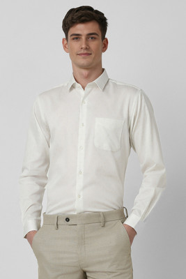 PETER ENGLAND Men Solid Formal Cream Shirt