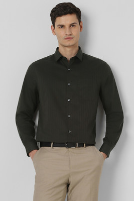 PETER ENGLAND Men Solid Formal Green Shirt