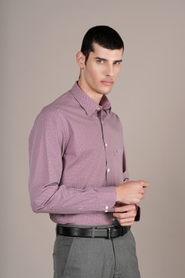 CANTABIL Men Self Design Formal Pink Shirt