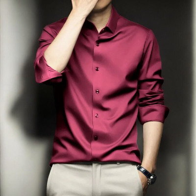 Madhavi Creation Men Solid Casual Maroon Shirt