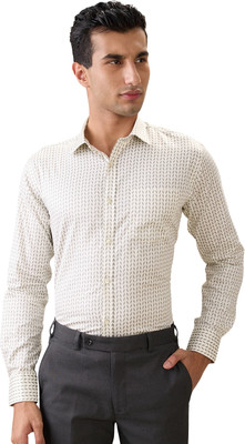 PARK AVENUE Men Printed Formal Brown Shirt