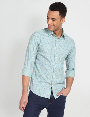 FLYING MACHINE Men Printed Casual Green Shirt