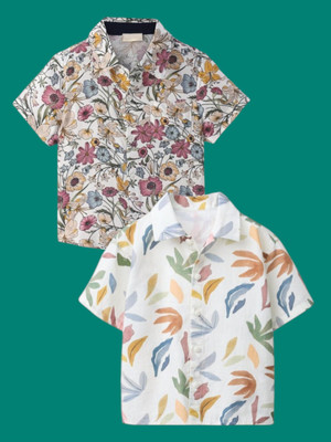 KILLER Boys Printed Casual Yellow Shirt(Pack of 2)