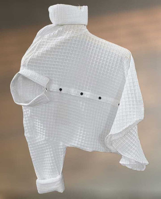 Savaliya Enterprise Men Self Design Casual White Shirt