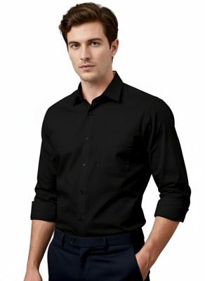 Fashion original Men Solid Formal Black Shirt