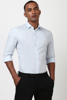 PETER ENGLAND Men Solid Formal Light Blue Shirt