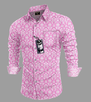 swstikenterprise Men Solid Casual Pink Shirt