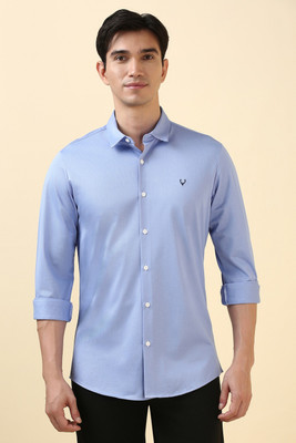 Allen Solly Men Solid Casual Blue Shirt