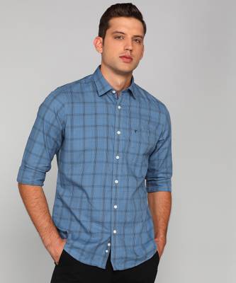 VAN HEUSEN SPORT Men Checkered Casual Purple Shirt Price History