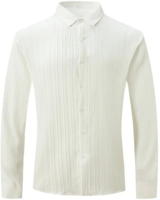 Balkrishna Creation Men Solid Casual White Shirt