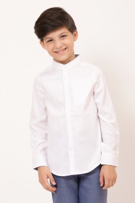 One Friday Baby Boys Solid Casual White Shirt