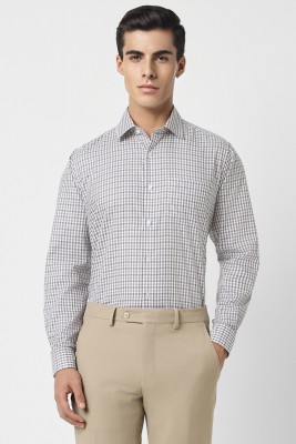 VAN HEUSEN Men Checkered Formal Blue, White, Purple Shirt