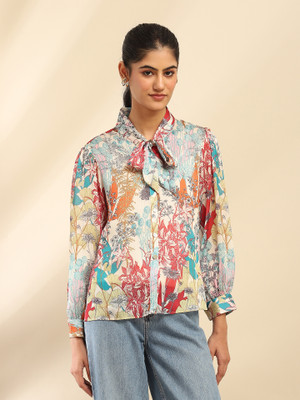 aarke Ritu Kumar Women Printed Formal Multicolor Shirt(Pack of 2)