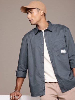 Roadster Men Solid Casual Grey Shirt