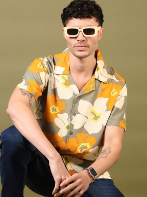 V-MART Men Printed Casual Green Shirt