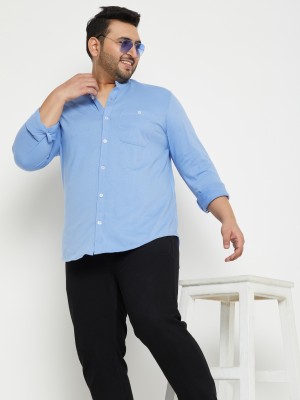 Club York Men Solid Casual Light Blue Shirt