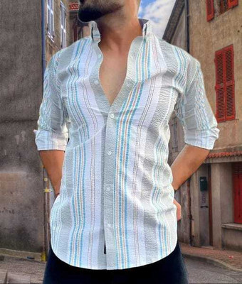 ECLORA Men Printed Casual Multicolor Shirt