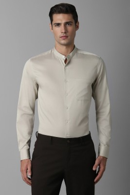 LOUIS PHILIPPE Men Solid Formal Beige Shirt