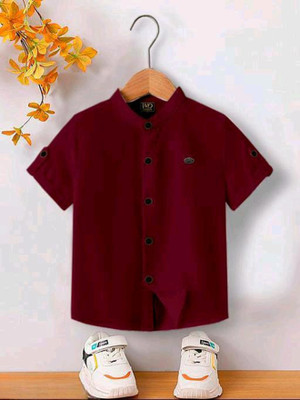UV FASHION Boys Solid Casual Gold Shirt