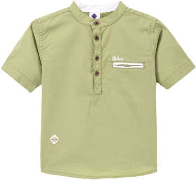 Tonyboy Boys Solid Casual Green Shirt