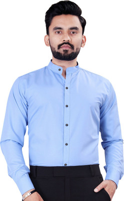 SHIRTZONE Men Solid Formal Light Blue Shirt
