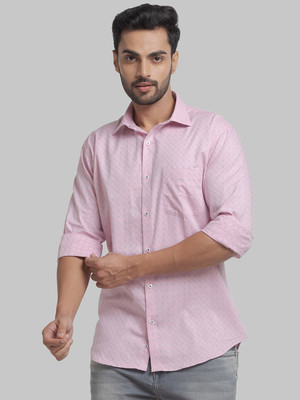 PARK AVENUE Men Checkered Formal Pink, Blue, White Shirt
