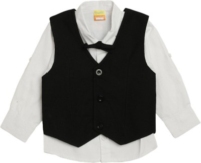 V-MART Baby Boys Solid Casual White Shirt