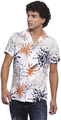 BEING HUMAN Men Self Design Casual White Shirt