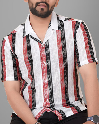 METRONAUT Men Self Design Casual Pink Shirt