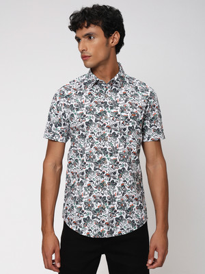 MUFTI Men Floral Print Casual Multicolor Shirt